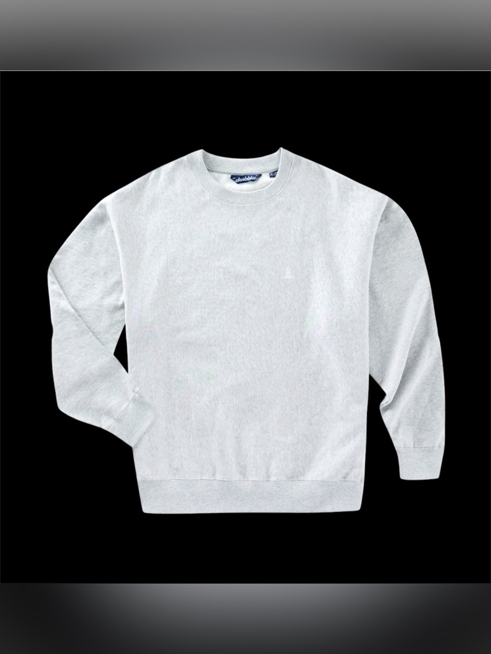 NWT Chubbies The 6th Period Comfort Crewneck Sweatshirt Large Gray 100% Cotton